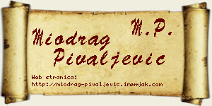 Miodrag Pivaljević vizit kartica